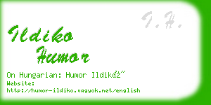 ildiko humor business card